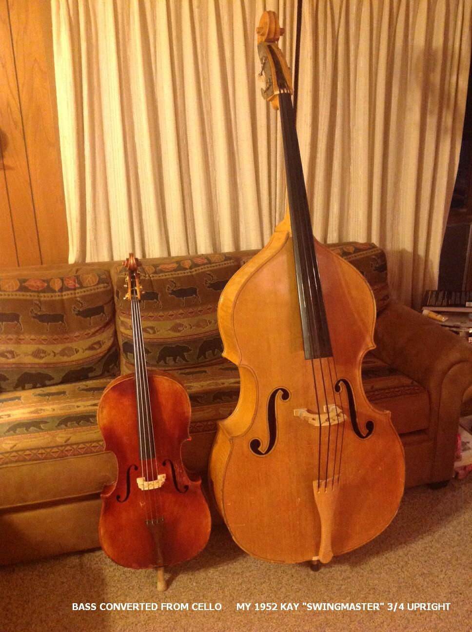 cello and bass guitar